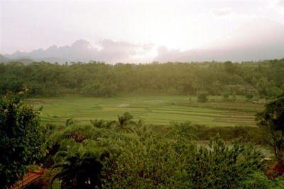 Het uitzicht vanaf het hotel.