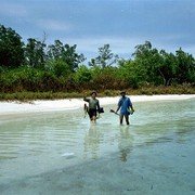 Terwijl wij snorkelden gingen de crew vissen