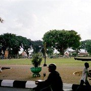 De alun-alun van Wonosobo, nog onaangetast.