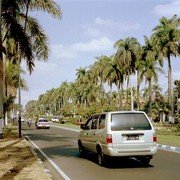 De Idjen Boulevard (thans Jalan Raya Ijen) in Malang is misschien wel de mooiste boulevard van Java. Twee banen met in het midden een brede strook bloemen en struiken.    